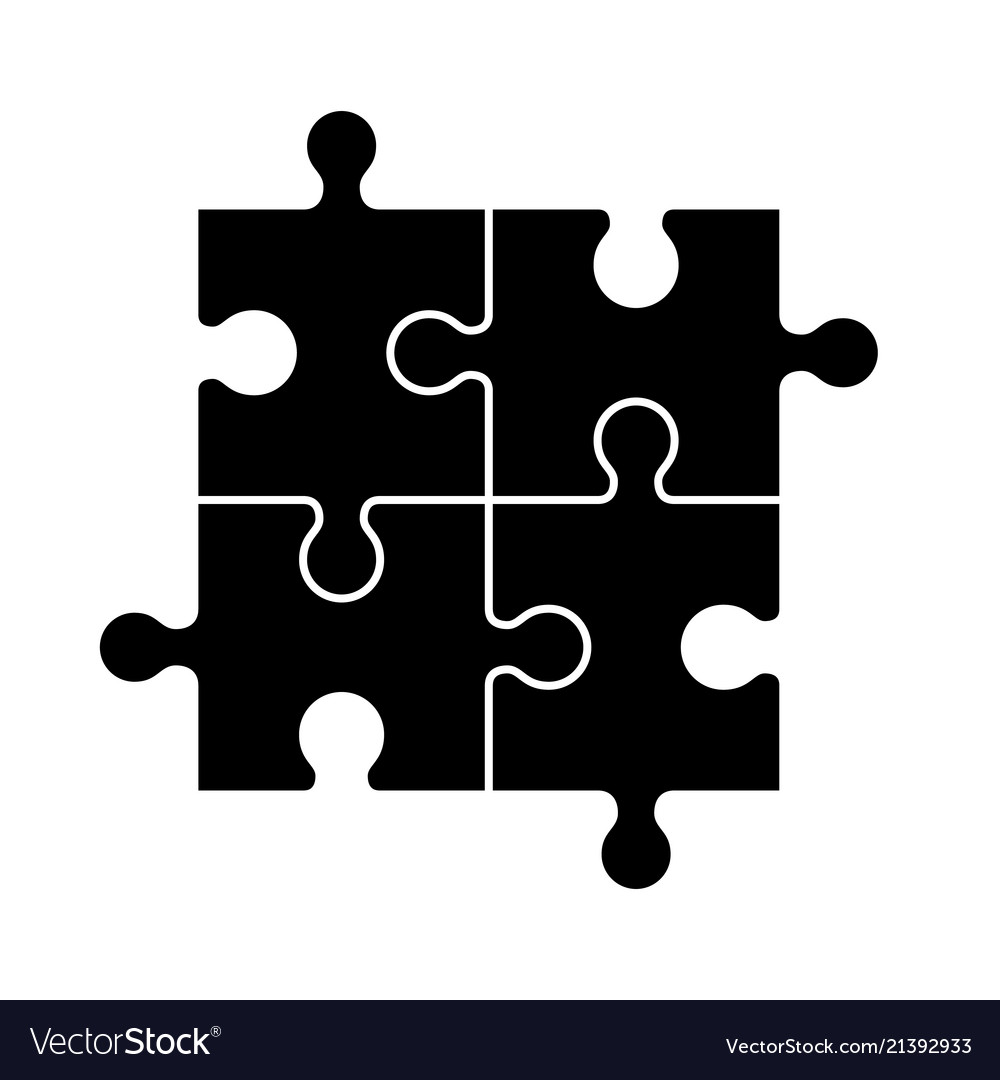 Set puzzle pieces Royalty Free Vector Image - VectorStock