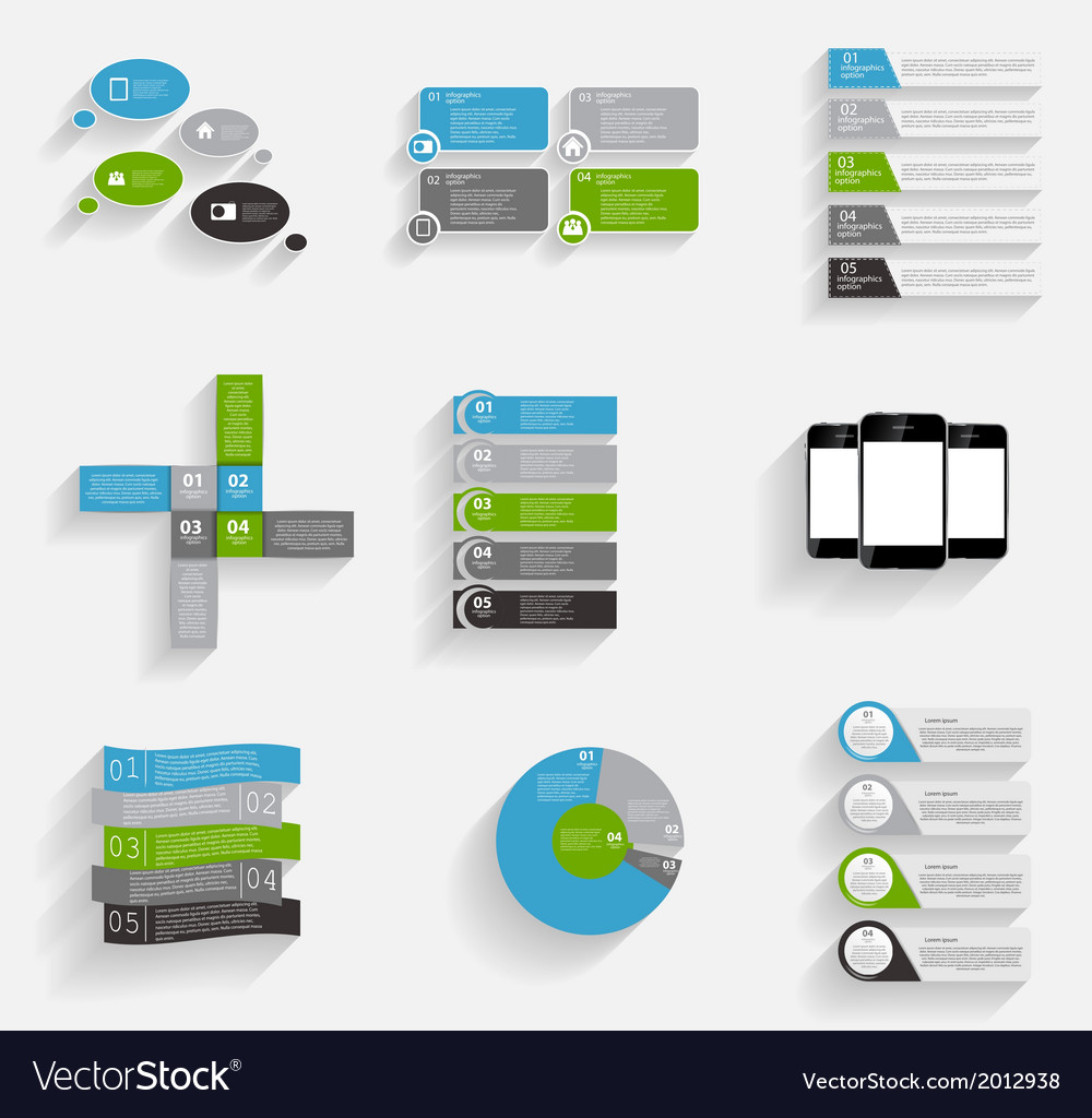 Collection of infographic templates for business