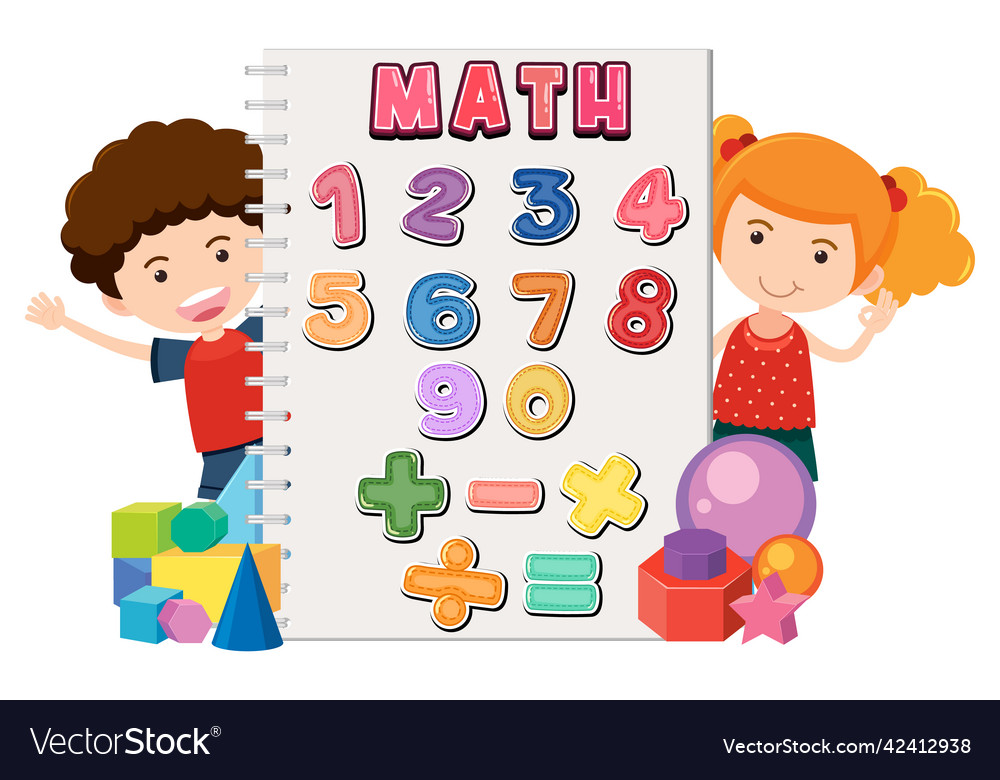 Counting number 0 to 9 and math symbols