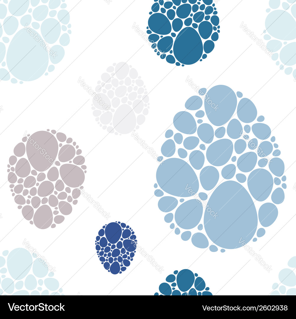 Easter eggs blue seamless pattern Royalty Free Vector Image