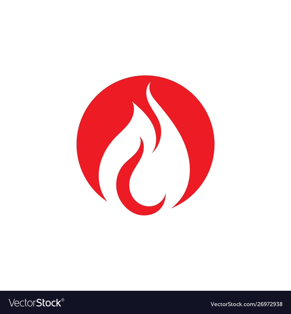 Fire flame logo and symbol Royalty Free Vector Image