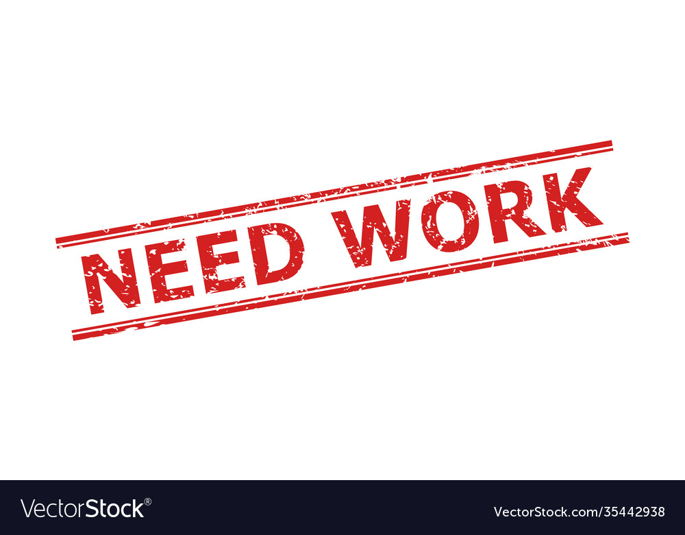 Need work stamp with unclean texture and double Vector Image