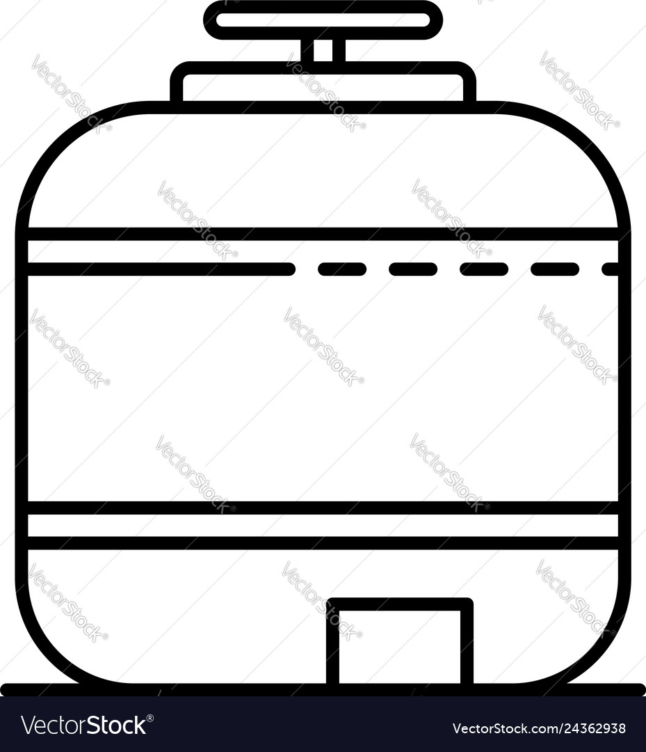 Reserve pool tank icon outline style Royalty Free Vector