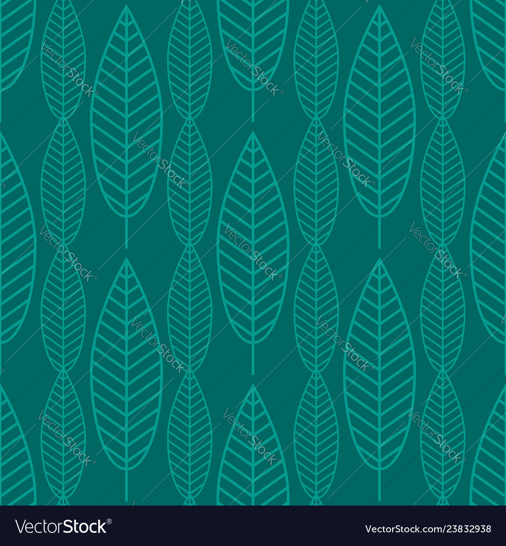 Seamless stylized leaf background leaves