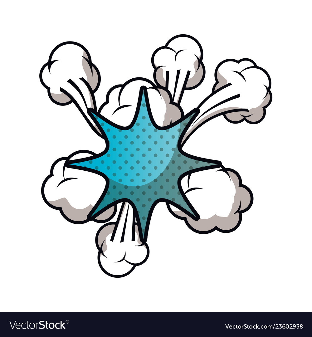 Speech bubble with cloud of comic isolated icon Vector Image