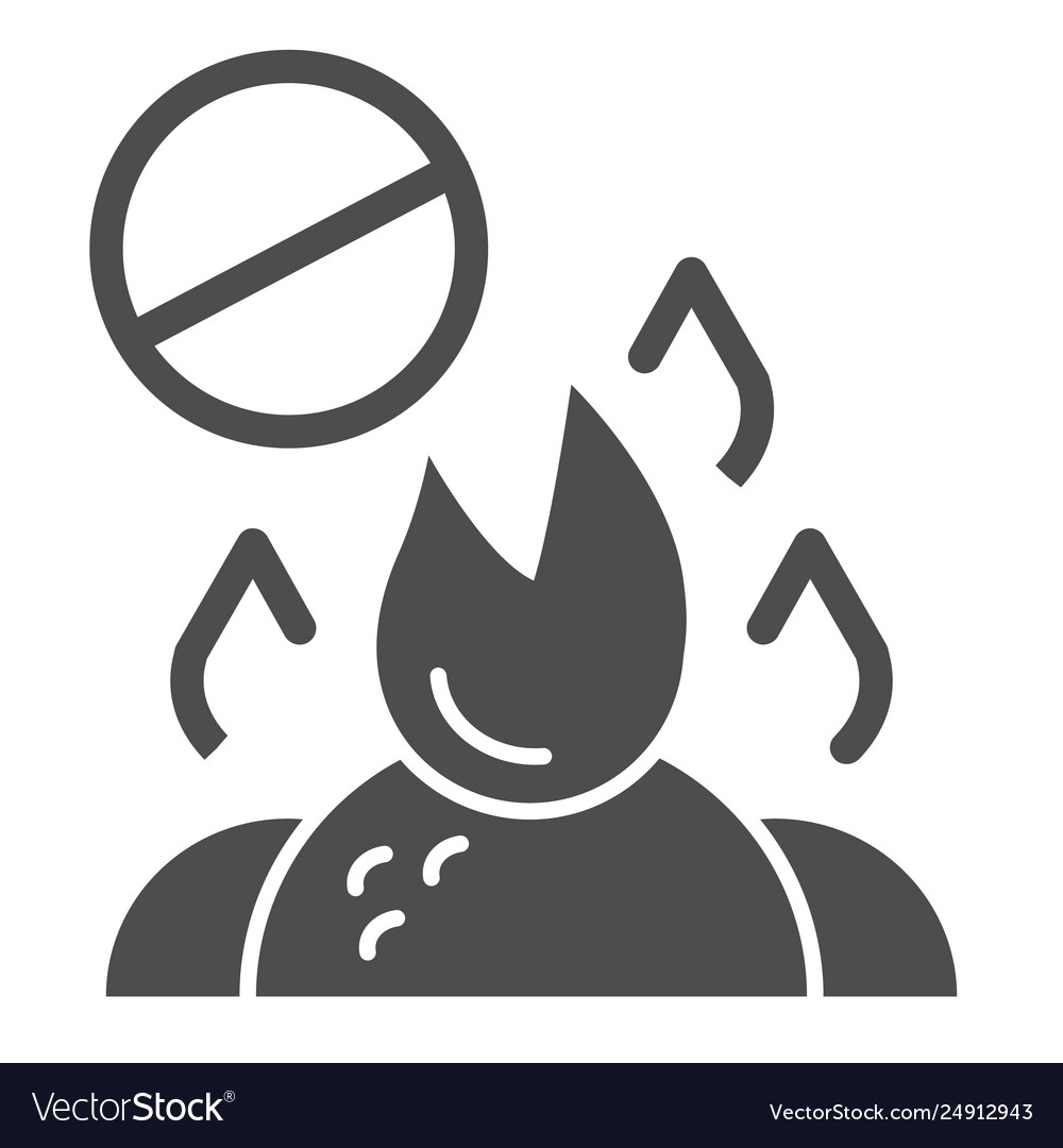 Do not burn waste solid icon burning garbage ban Vector Image