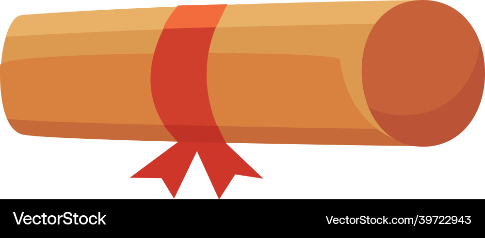 Graduation diploma with ribbon Royalty Free Vector Image