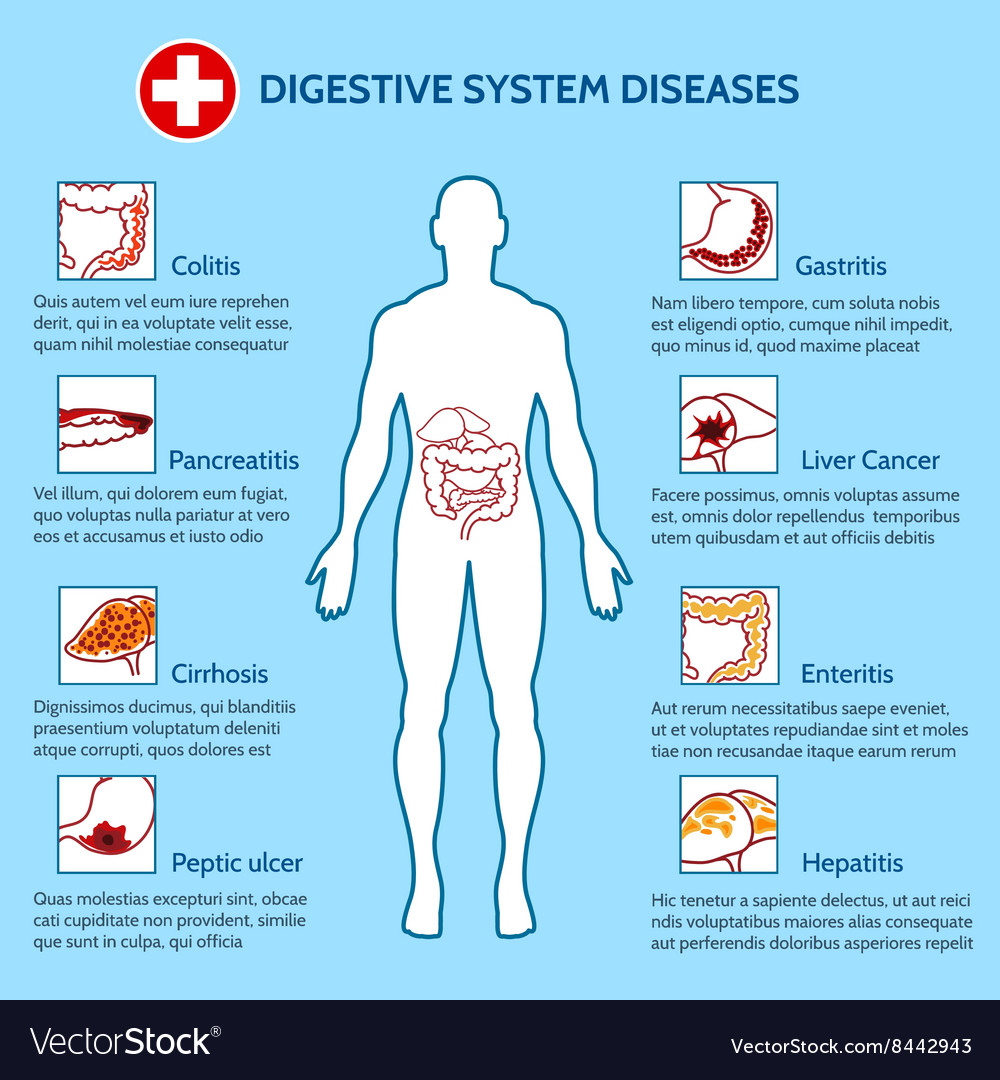 human-digestive-system-diseases-royalty-free-vector-image