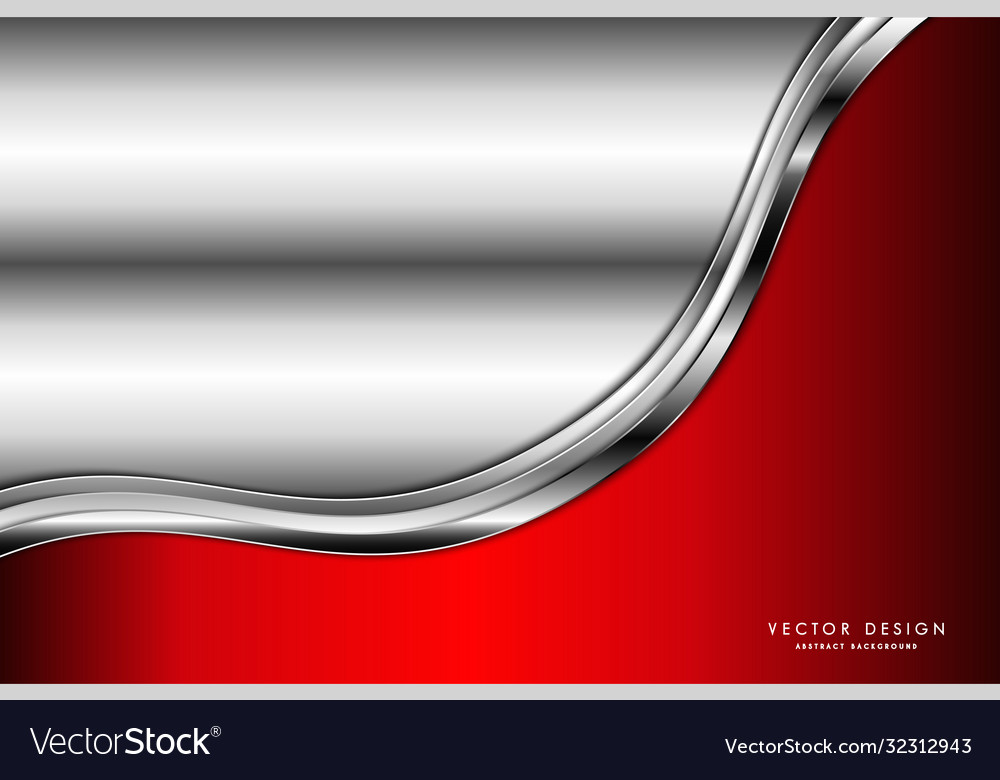 Metallic red and silver Royalty Free Vector Image