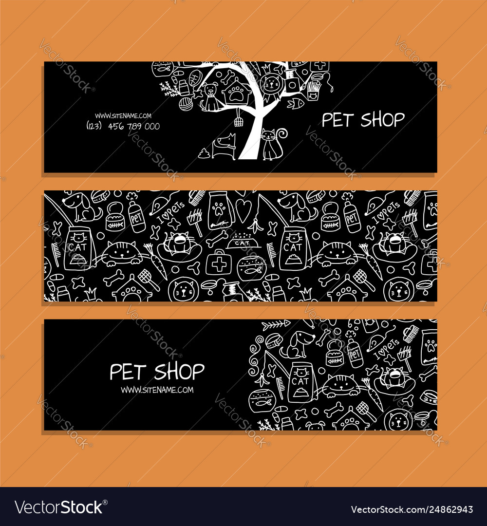 Pet shop banners design