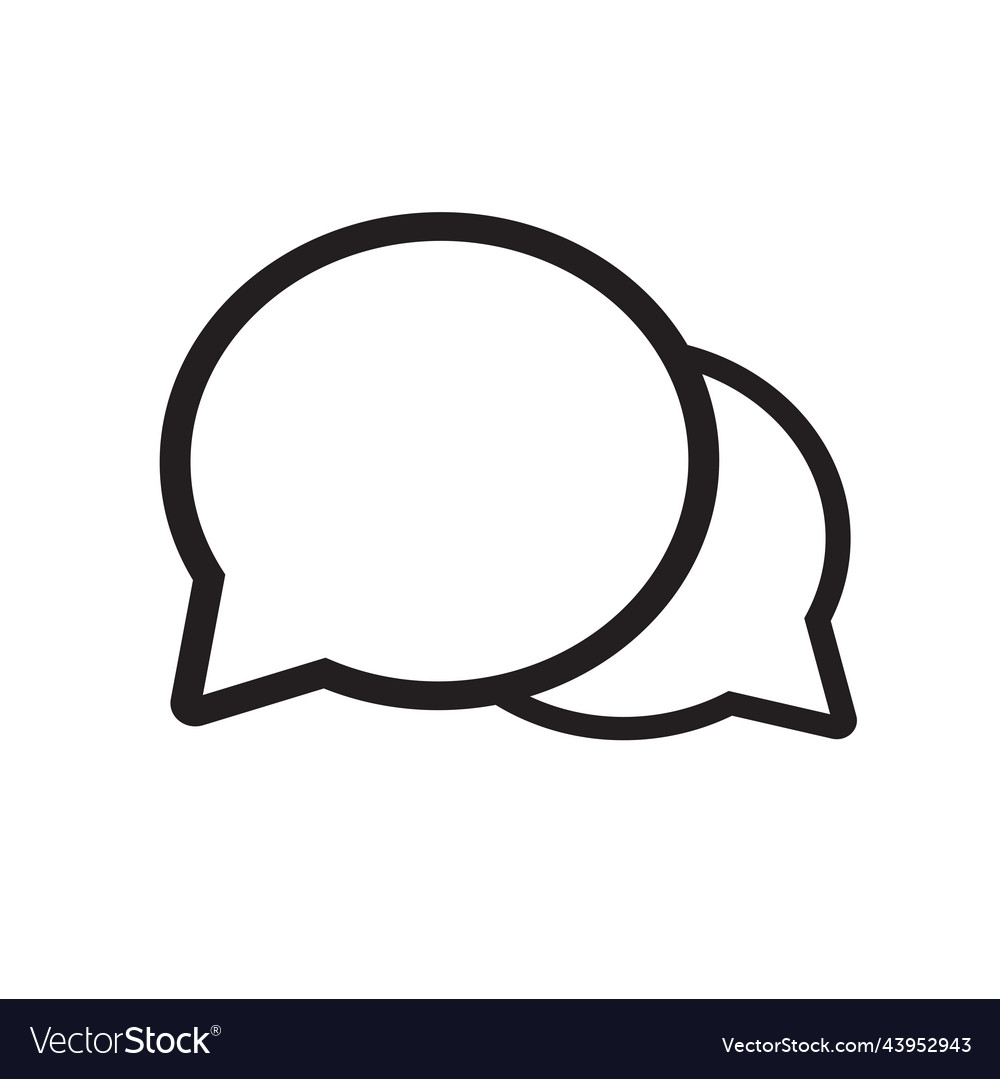 Simple Bubble Chat Icon Talking Icon Royalty Free Vector 0983