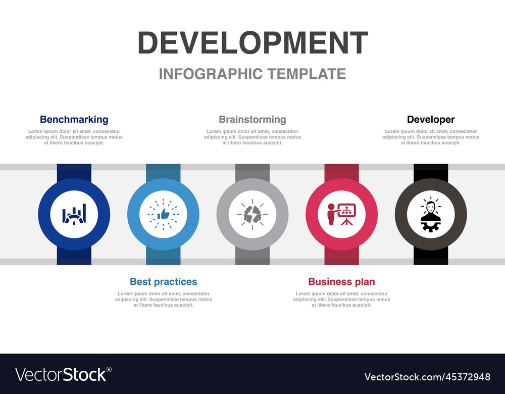 Benchmarking best practices brainstorming Vector Image