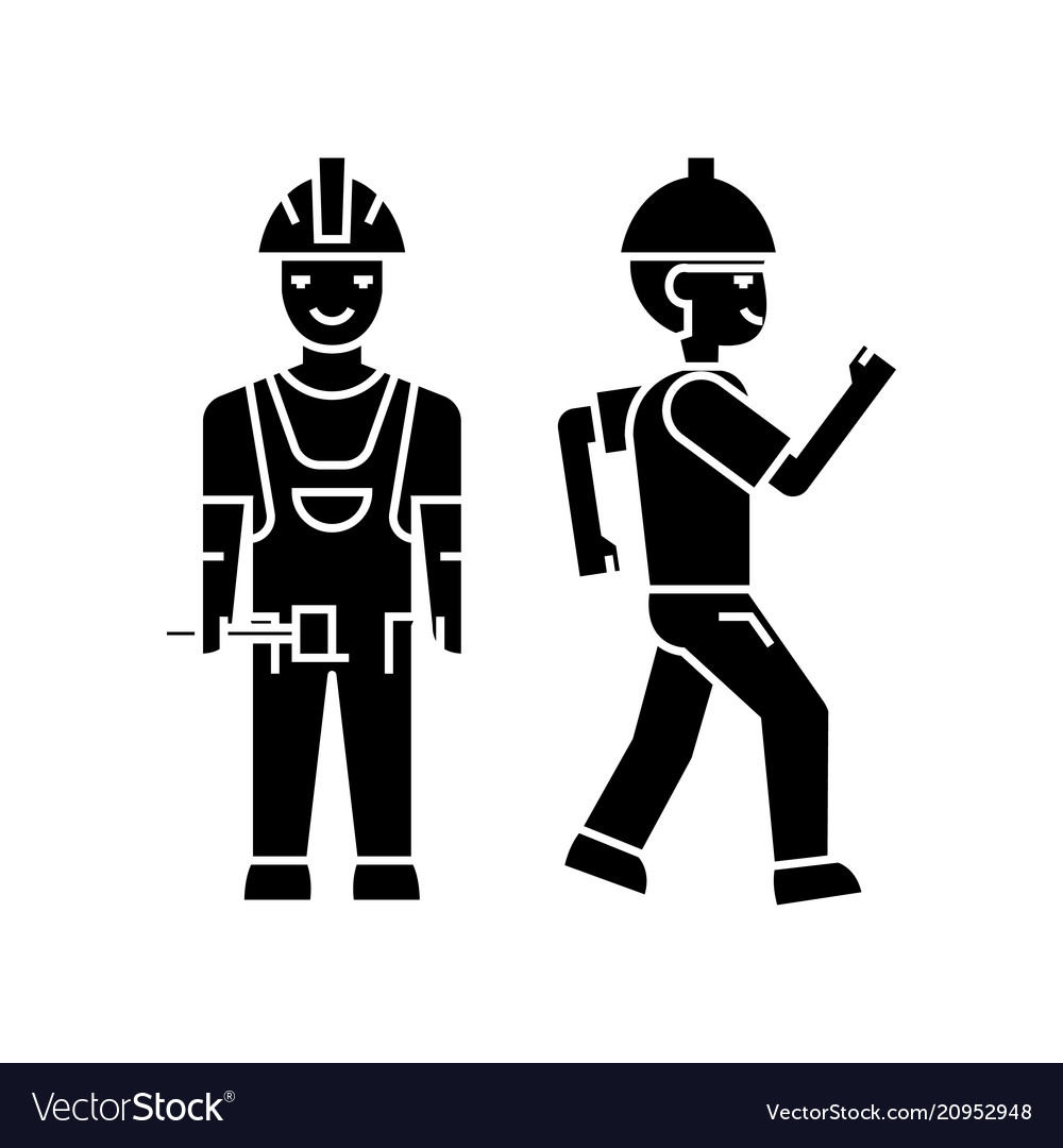 Builder man Royalty Free Vector Image - VectorStock