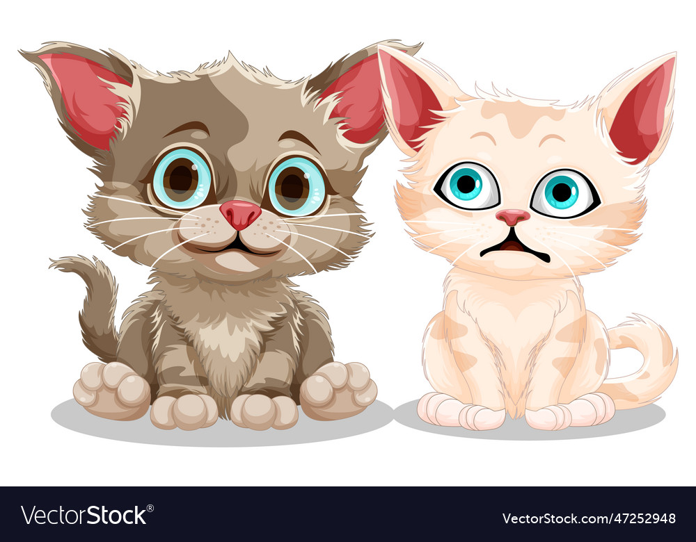 Cute cat cartoon character Royalty Free Vector Image