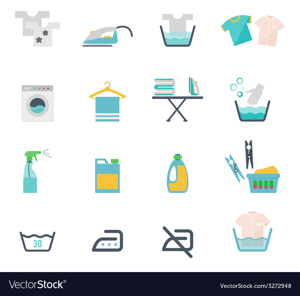 Laundry Symbols Royalty Free Vector Image - VectorStock