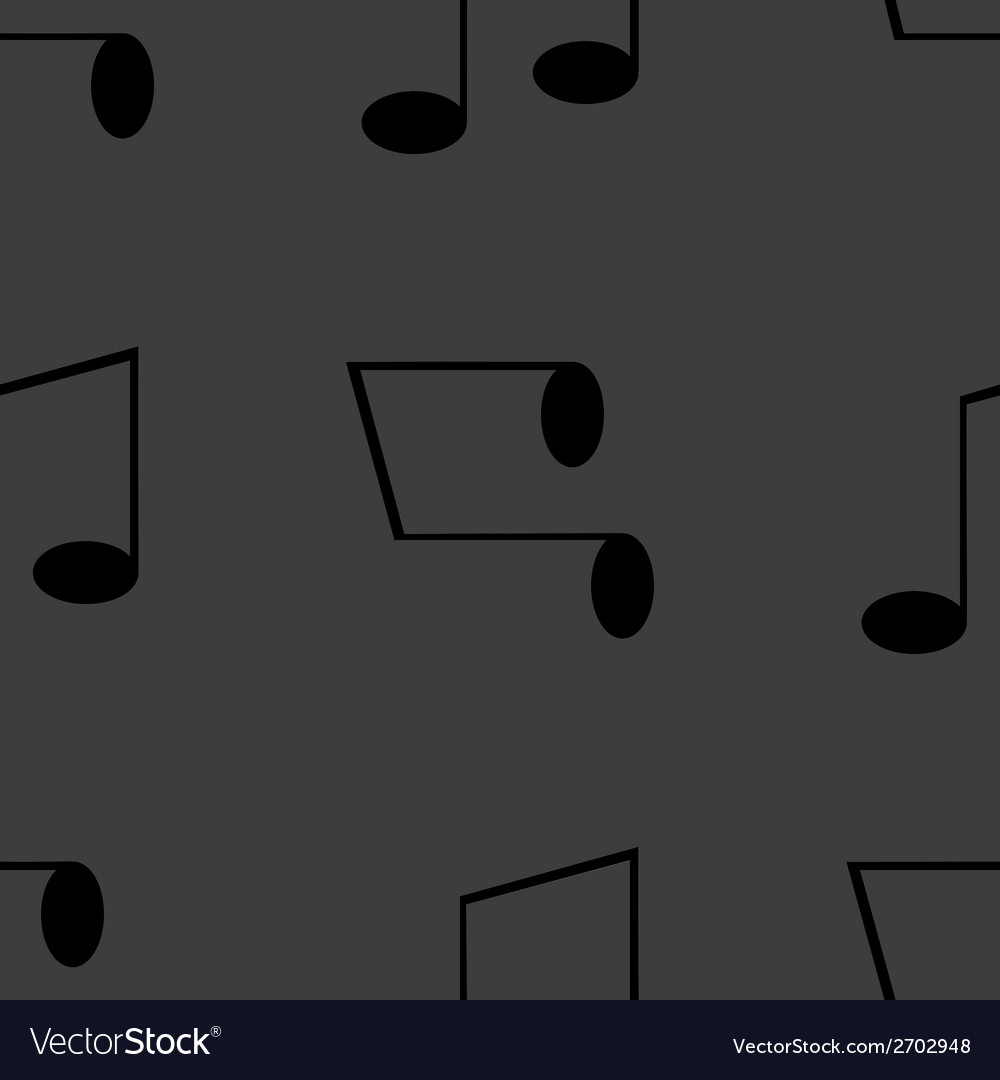 Music elements notes web icon flat design seamless