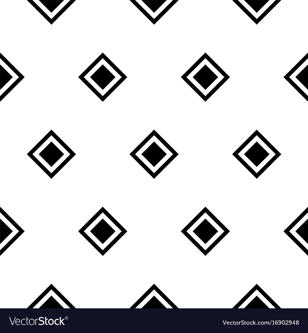 Seamless rhombus black and white pattern