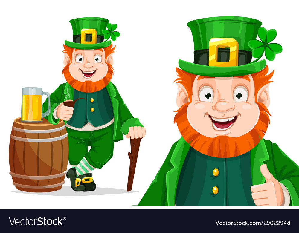 Stock leprechaun cartoon character Royalty Free Vector Image