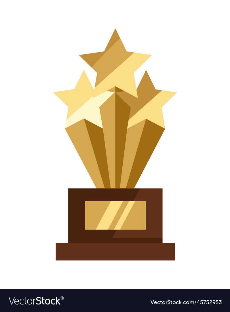 Cinematographic award with stars Royalty Free Vector Image