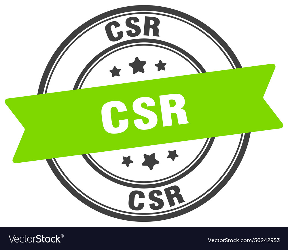 Csr stamp label on transparent background Vector Image