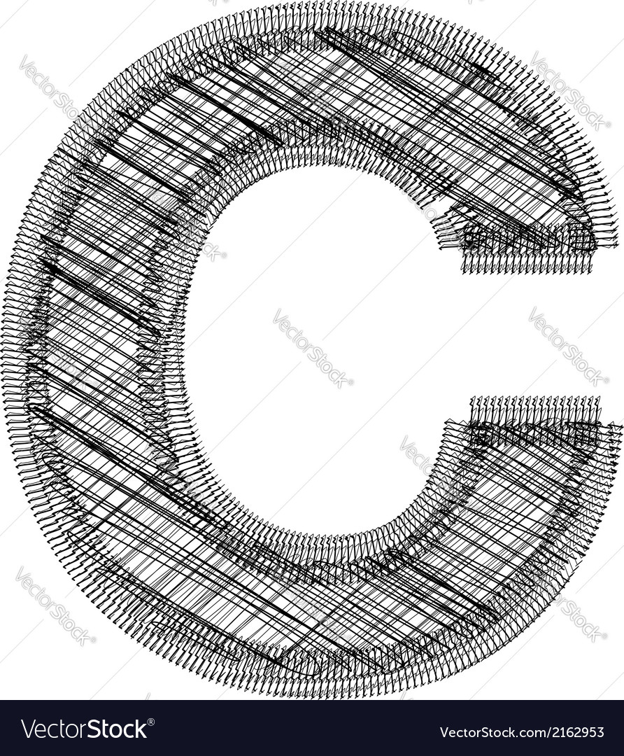 Font Letter C Royalty Free Vector Image - VectorStock