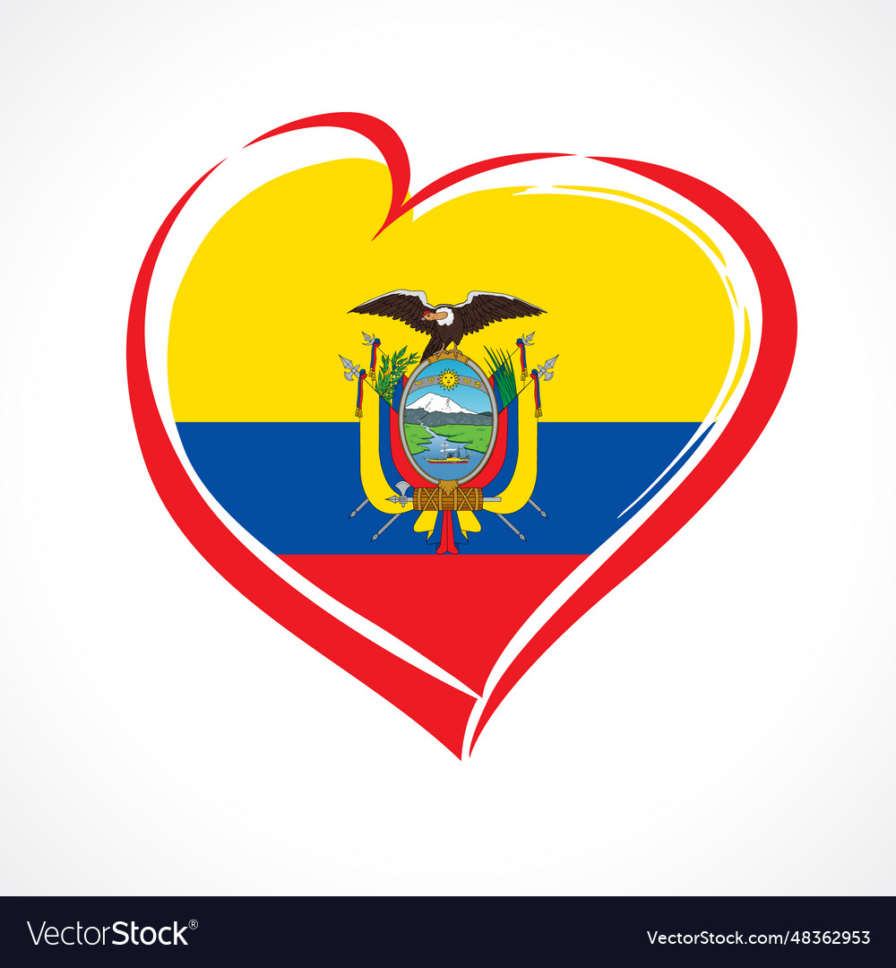 Liebe Ecuador Flagge Emblem