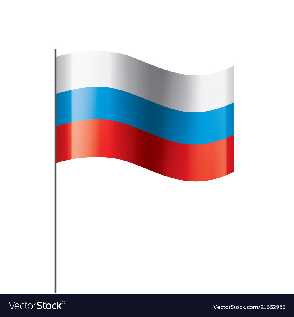 Russia flag Royalty Free Vector Image - VectorStock