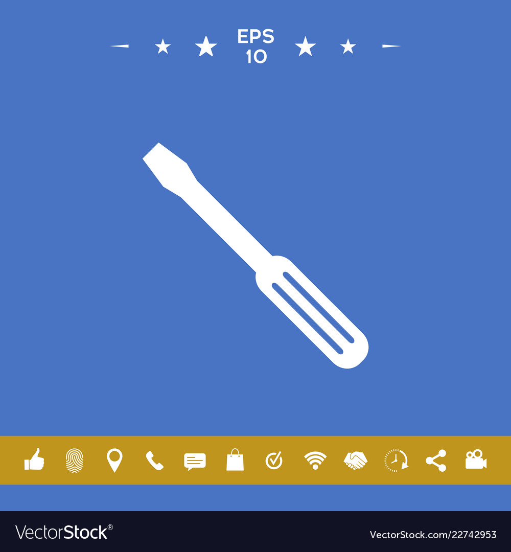 Screwdriver icon symbol Royalty Free Vector Image