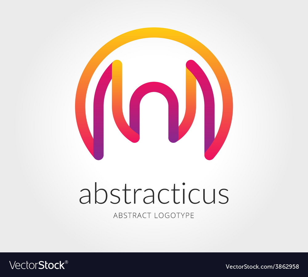 Abstract human logo template for branding Vector Image