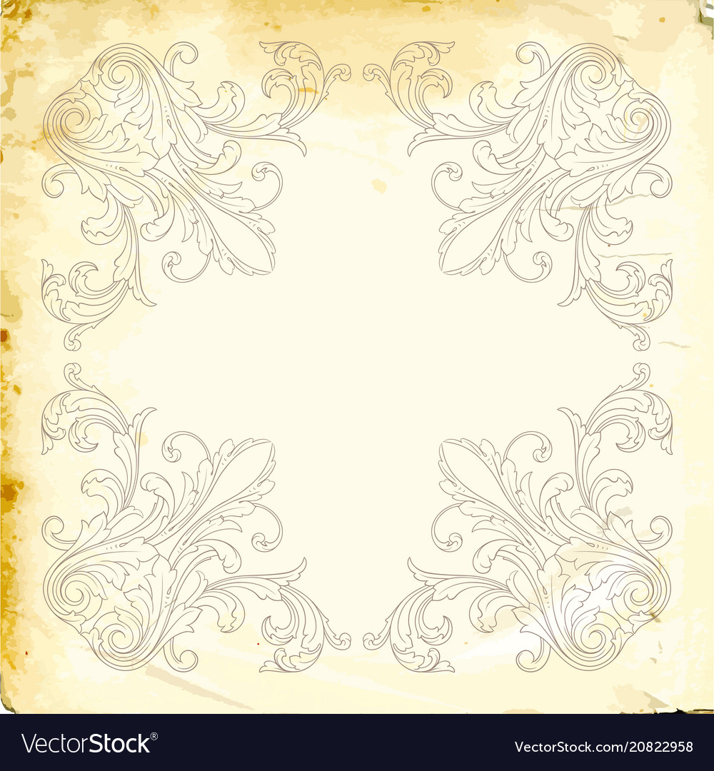 Baroque of vintage elements for design Royalty Free Vector