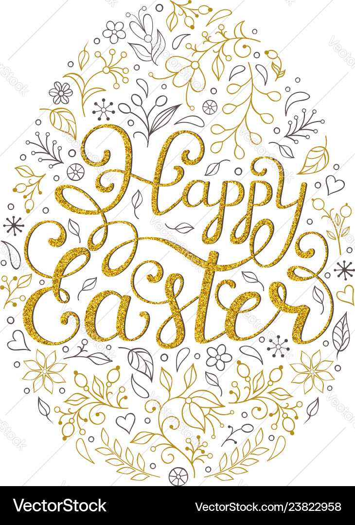 Floral easter egg Royalty Free Vector Image - VectorStock