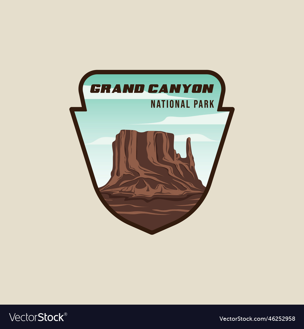 Grand canyon emblem template graphic design sign