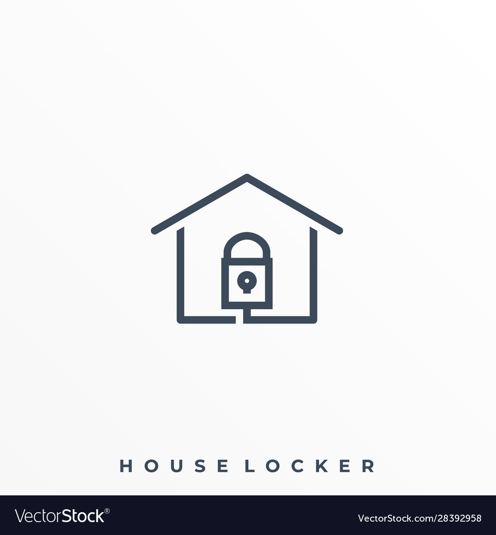 House lock template Royalty Free Vector Image - VectorStock