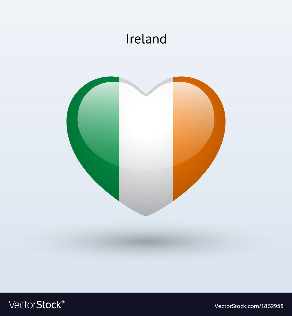 Liebe ireland Symbol Herz Flagge Symbol