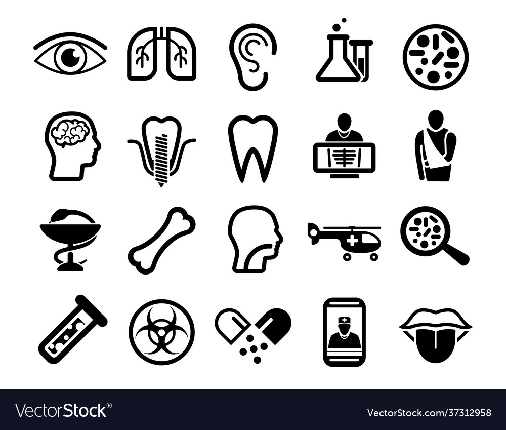 Medical and health icons set created for mobile