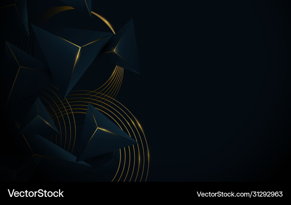 Abstract 3d polygonal pattern luxury background Vector Image