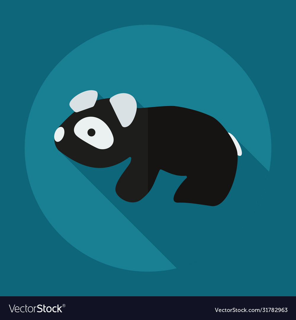 Flat modern design with shadow icons pandas Vector Image