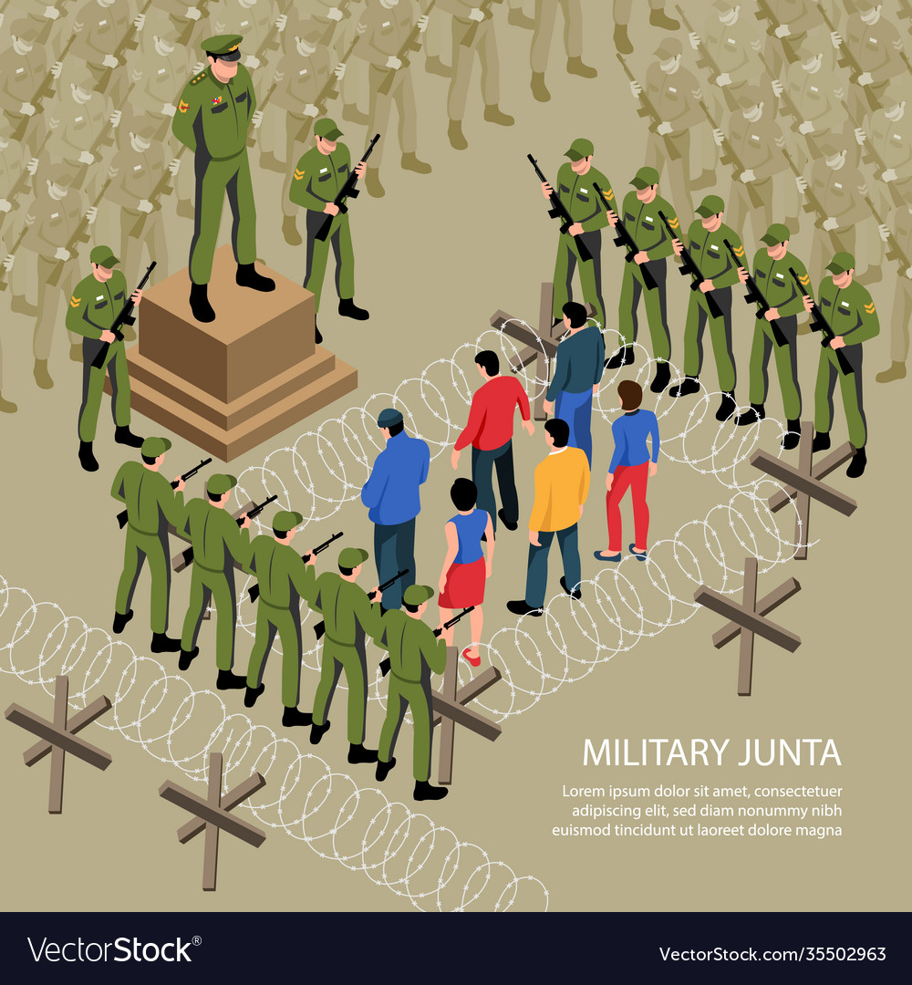 Military Junta System Background Royalty Free Vector Image