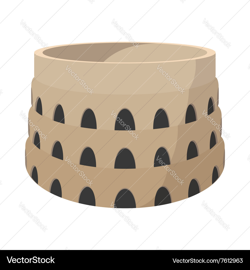 Roman Colosseum Cartoon Icon Royalty Free Vector Image