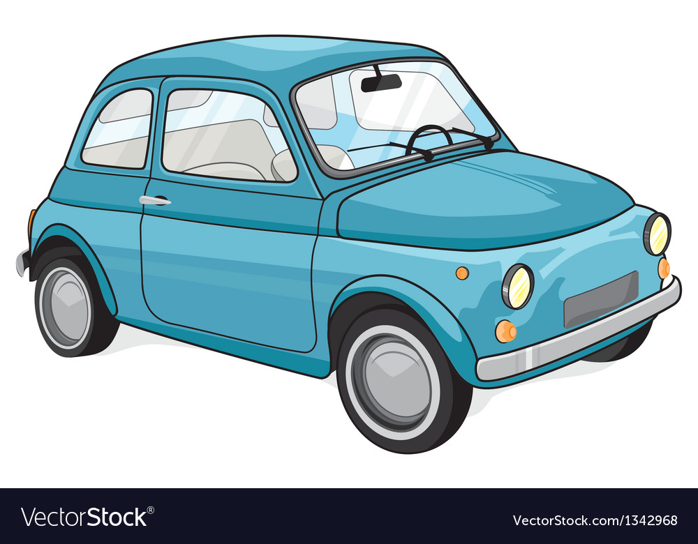 Blue vintage car Royalty Free Vector Image - VectorStock