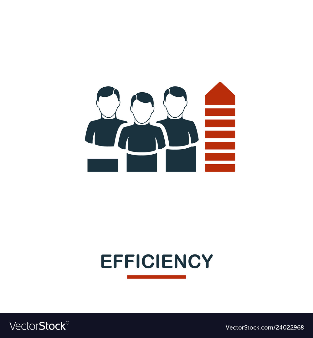 Efficiency icon premium style design from Vector Image