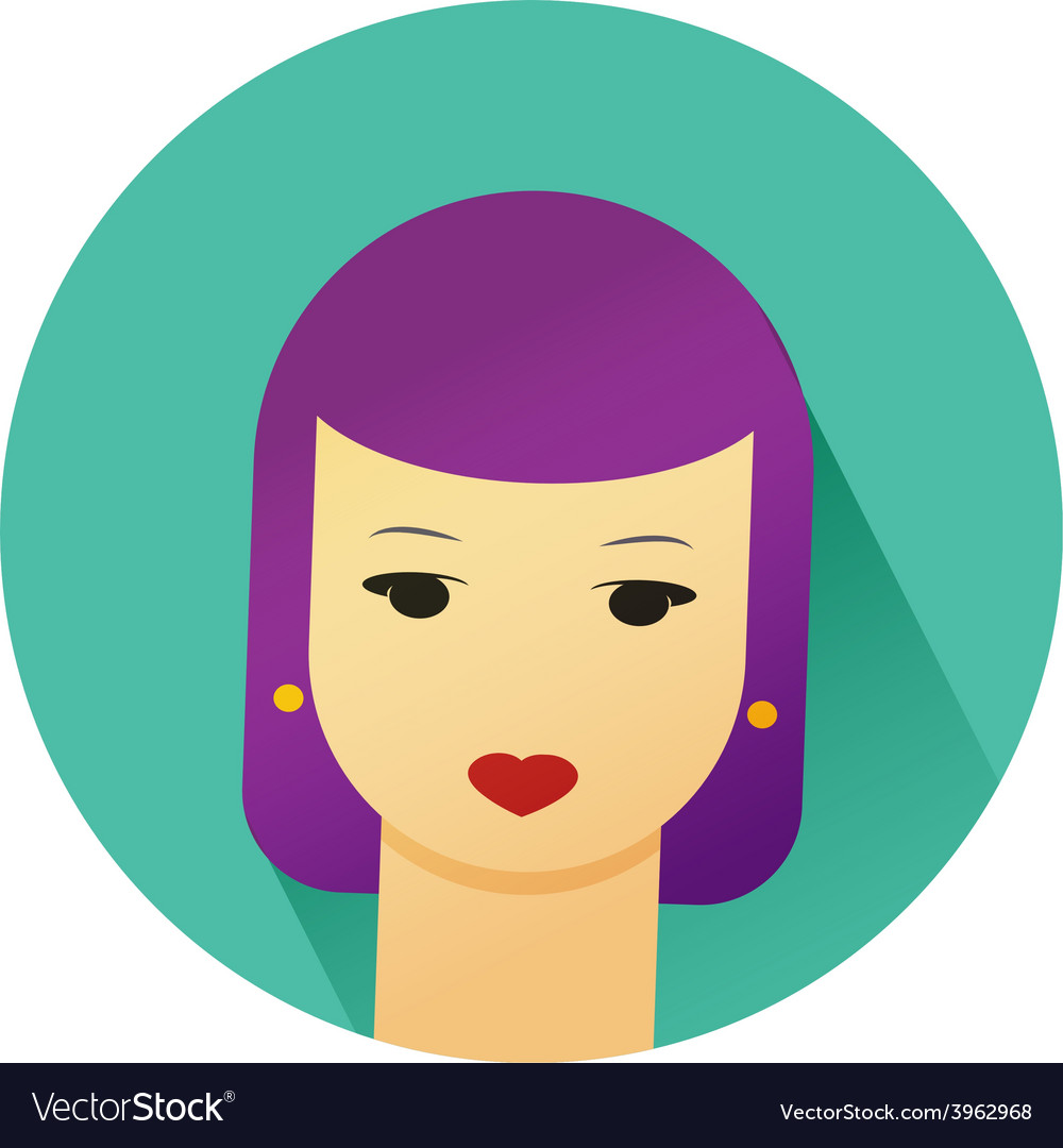 Girl with cute hair style Royalty Free Vector Image