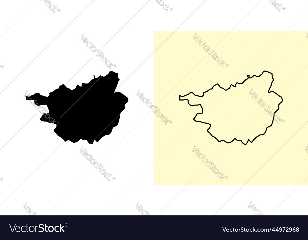 Guangxi map china asia filled and outline map Vector Image