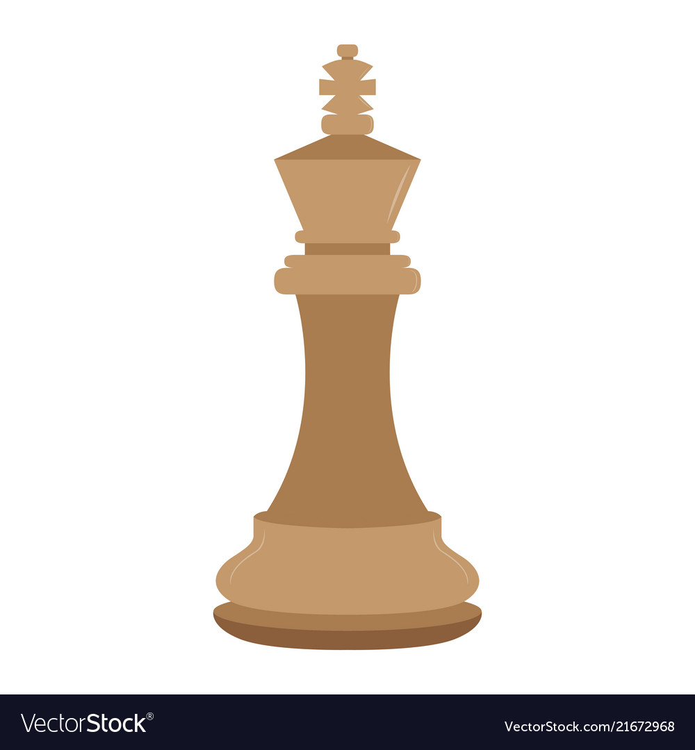 Isolated king chess piece icon Royalty Free Vector Image