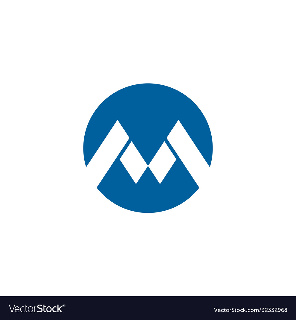 M letter icon template Royalty Free Vector Image