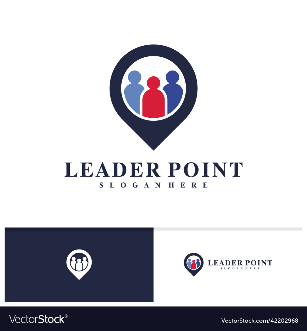 People with point logo design template creative