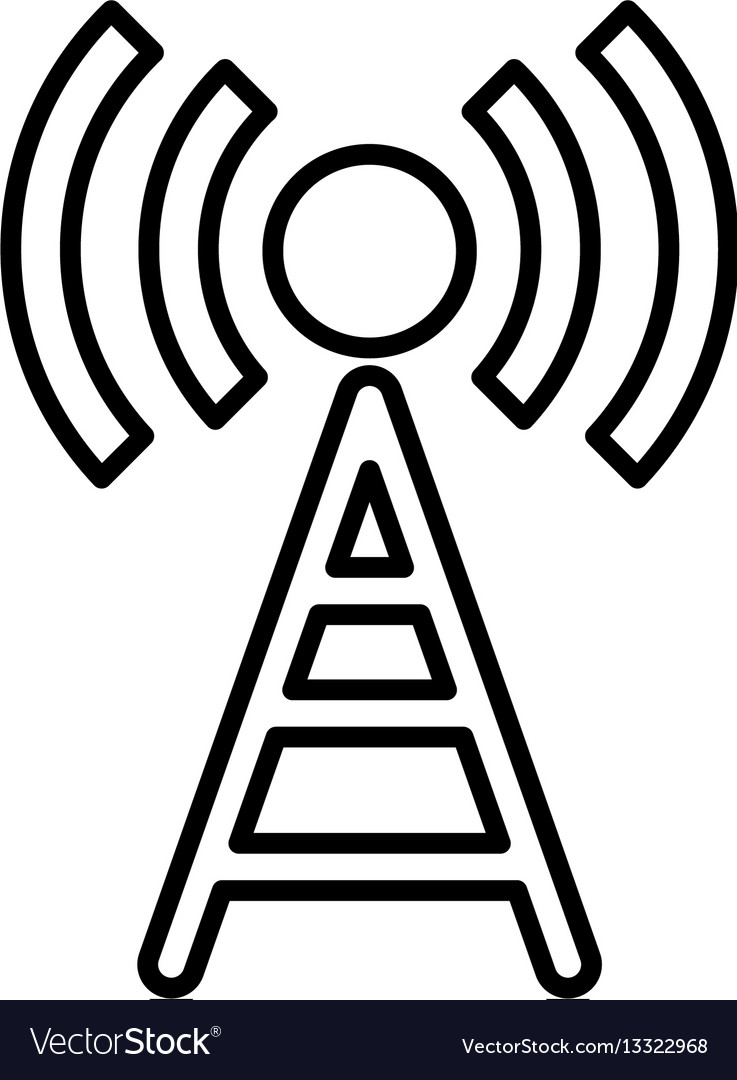 Wifi zone antenna Royalty Free Vector Image - VectorStock