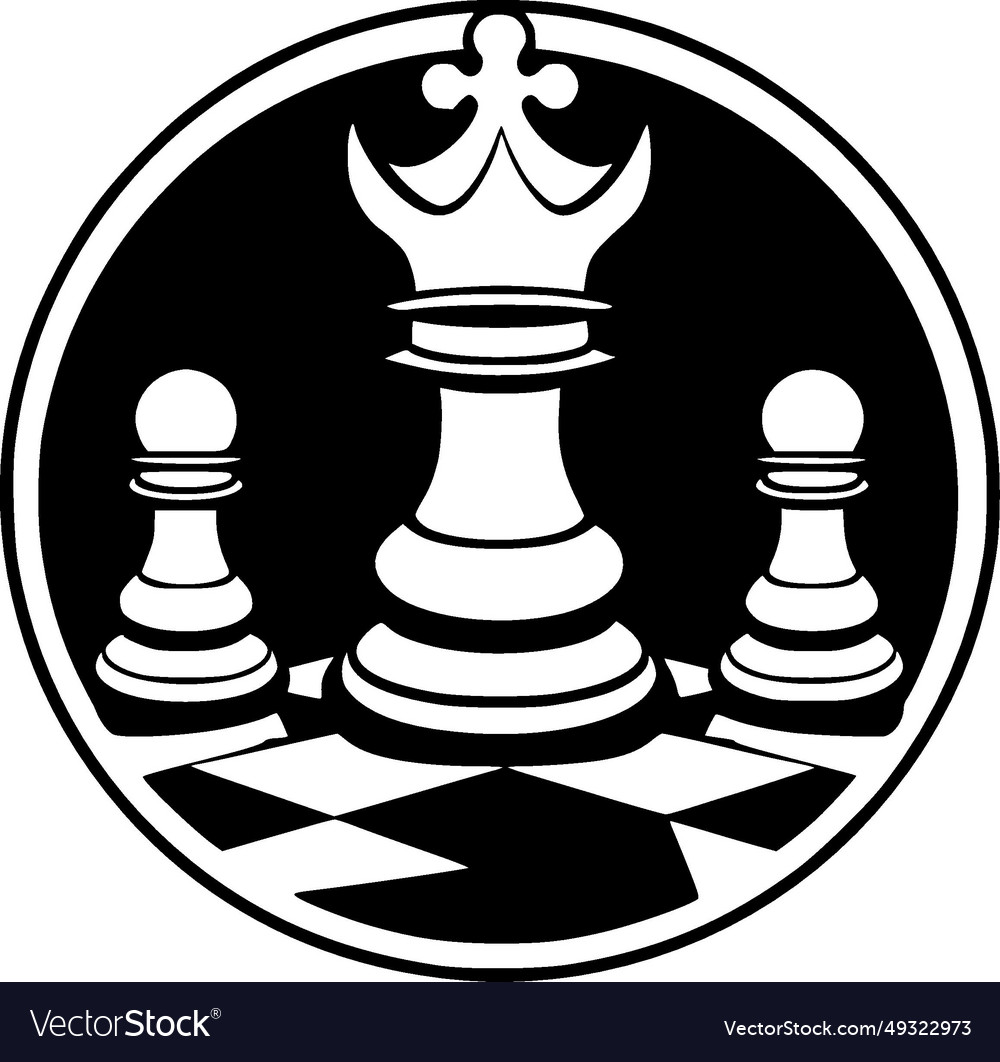 Chess - minimalist and simple silhouette