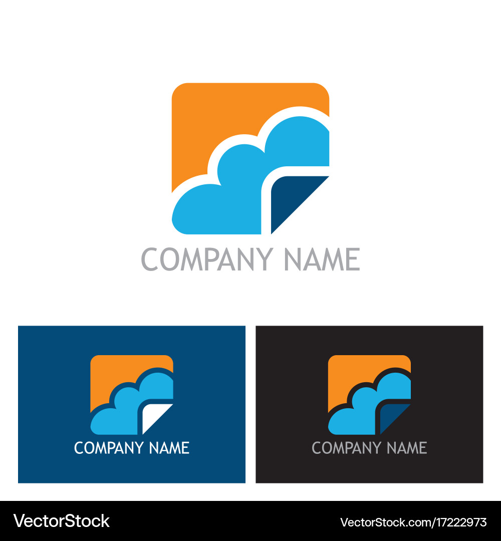 Cloud icon logo Royalty Free Vector Image - VectorStock