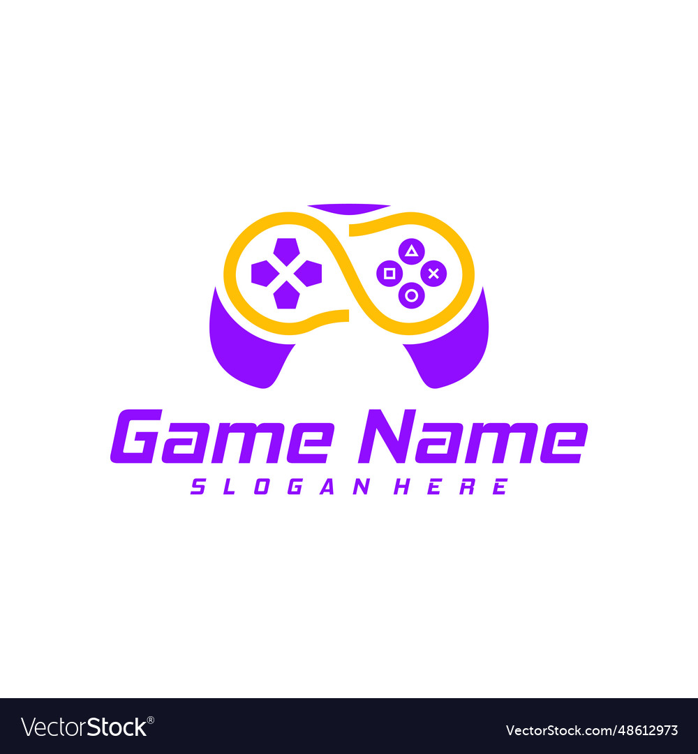 Infinity gamepad logo design creative joystick Vector Image